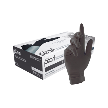 Scatola da 100 Guanti in Nitrile Nero Unigloves Black Pearl