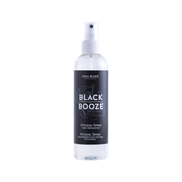 Coal Black Black Booze Hygiene Spray 250 ml transparent bottle with black label