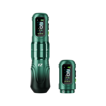 Penna per tatuaggi wireless EZ P6 con batteria aggiuntiva - Green Gradient