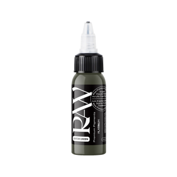 Inchiostro per tatuaggi Raw Pigments Platinum - Gator Green - 30ml