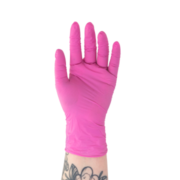 Scatola da 100 Guanti in Nitrile Rosa Killer Beauty