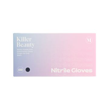 Scatola da 100 Guanti in Nitrile Nero Killer Beauty - Confezione da 10 Scatole