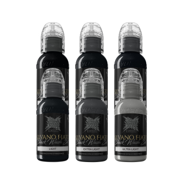 Inchiostro Per Tatuaggi World Famous Limitless - Silvano Fiato Blackwash Set - 6x 30 ml