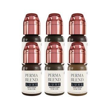 Perma Blend Luxe PMU Ink - The Chocolate Collection - Set Completo di 6x 15 ml
