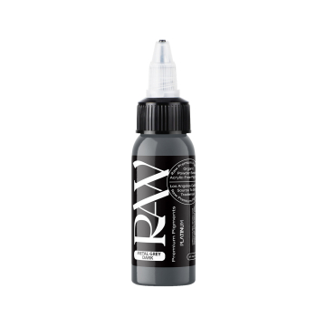 Inchiostro per tatuaggi Raw Pigments Platinum - Metal Grey Dark - 30ml