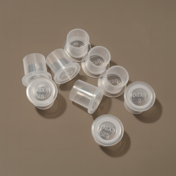 Sacchetto da 100 coppette per inchiostro tatuaggi Organink antiribaltamento in plastica riciclata - Trasparenti