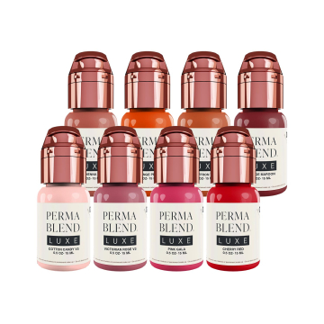 Inchiostro Perma Blend Luxe PMU - Pucker-Up Buttercup Set - 8 x15ml Inchiostro Perma Blend Luxe PMU - Pucker-Up Buttercup Set - 8 x15ml