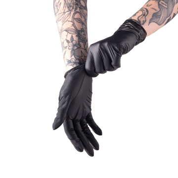Scatola da 100 Guanti Neri in Nitrile Saferly