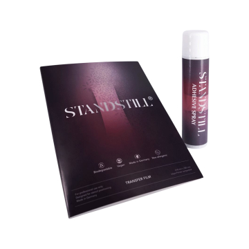 SOLO STRADA - Scatola da 25 pellicole transfer StandStill e spray adesivo per stencil