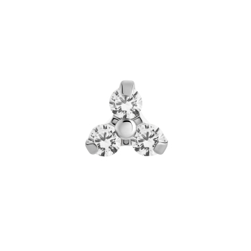 Top Trinity con gioiello in titanio e filettatura interna Tilum - Small
