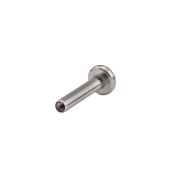 Barretta labret con filettatura interna in titanio Tilum - Disco piatto - Versione 2