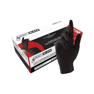 Scatola da 100 Guanti in Lattice Nero Unigloves Select