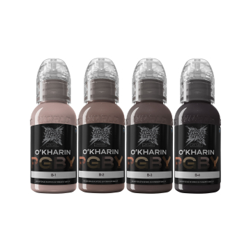 Inchiostro per tatuaggi World Famous Limitless - Sasha O'Kharin RGBY Blue Set - 4x 30 ml