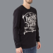 T-Shirt a Maniche Lunghe Hustle Wear Luxury El Whyner 'Cant Knock The Hustle' in Nero