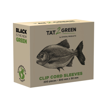 Confezione da 200 Tat2Green - Coperture Nere Pre-Tagliate per Cavi Clip Cord