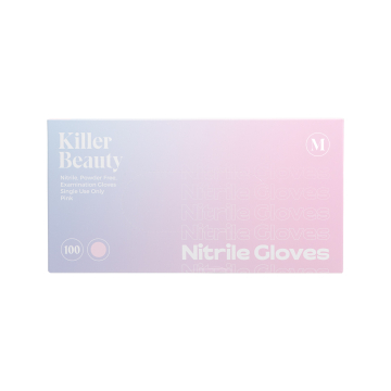 Scatola da 100 Guanti in Nitrile Rosa Killer Beauty - Confezione da 10 Scatole