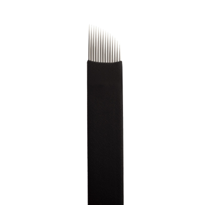 Confezione da 25 Jenn Boyd Ink - Microblade per  sopracciglia / Aghi per microblading - 14.20 Inclinazione curva