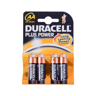 Pacco da 4 Batterie Duracell Plus