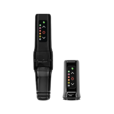 Microbeau Flux Mini Tattoo Machine con Powerbolt Mini aggiuntivo - Nera