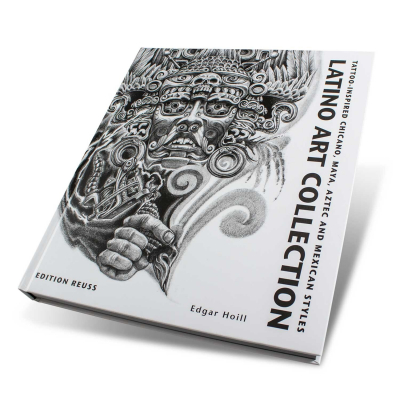 Libro Latino Art Collection: Tattoo-Inspired Chicano, Maya, Aztec And Mexican Styles - Edition Reuss