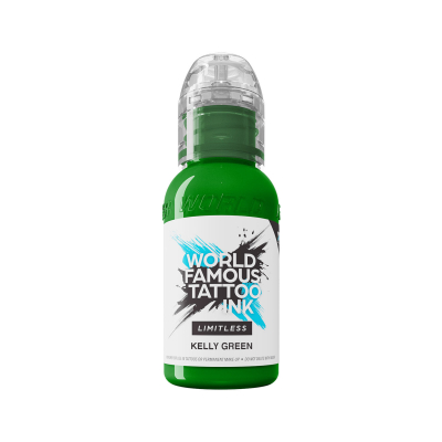 Inchiostro per tatuaggi senza limiti di fama mondiale - Kelly Green 30 ml