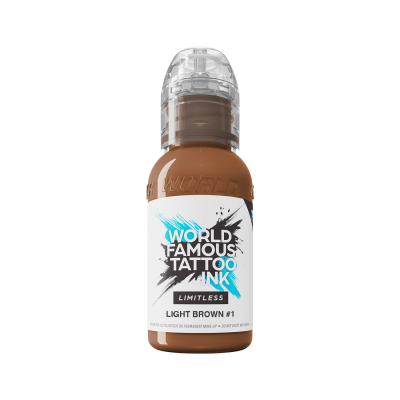 World Famous Limitless Tattoo Ink - Light Brown 1 30 ml