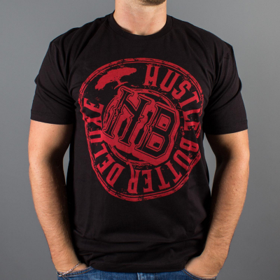 Maglietta Luxury Hustle Wear 'Hustle Butter Deluxe' Nera/Rossa