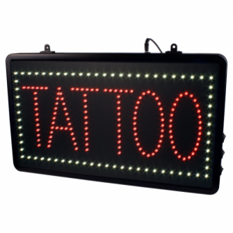 Segnale LED da Studio Tatuaggi con Catena
