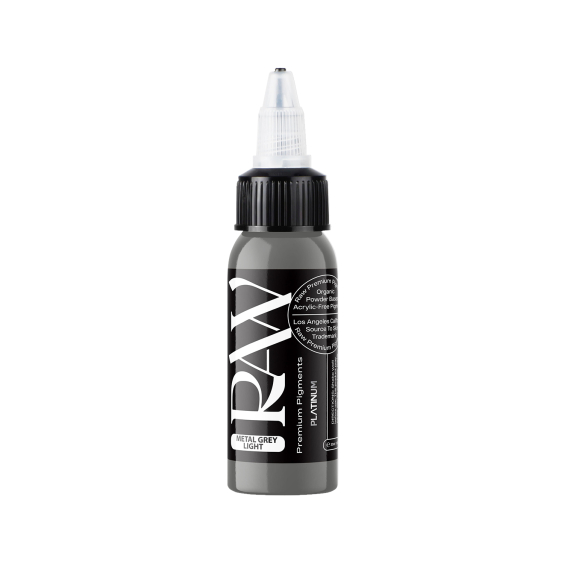 Inchiostro per tatuaggi Raw Pigments Platinum - Metal Grey Light - 30ml