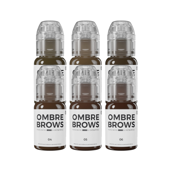 Inchiostri PMU Perma Blend Luxe - Set Ombre Brows Paulina Osinkowska - 6x 15 ml

