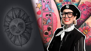 Come tatuare un tatuaggio tradizionale con glitter colorati usando i Glitter di Keely