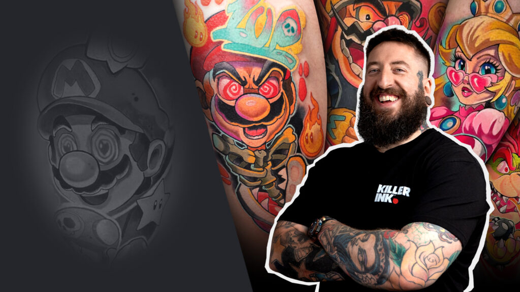 Come tatuare un Mario in stile horror con Gazz Tattoos!