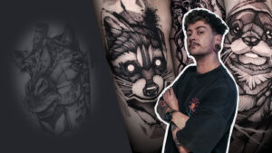 Come tatuare un procione in blackwork con Alex Underwood