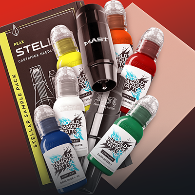 Il kit per tatuaggi Dragonhawk personalizzabile.