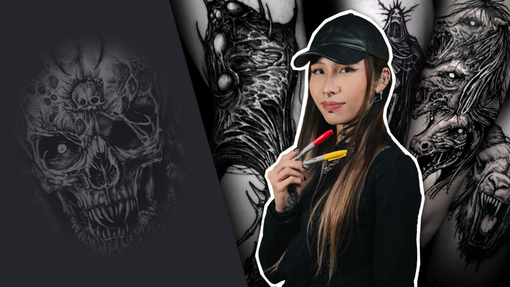 Come creare un tatuaggio freehand in stile blackwork con Chapta