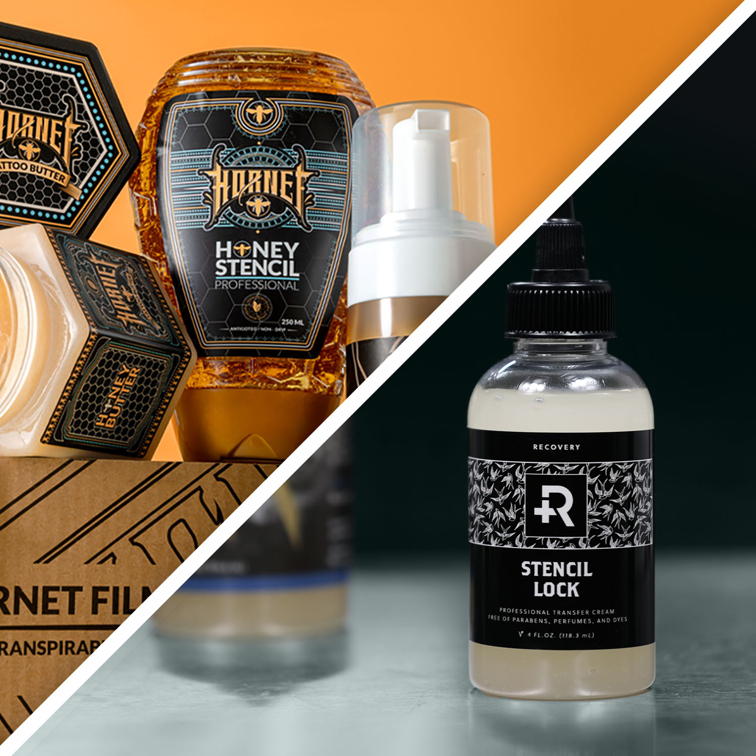Prodotti per stencil Hornet Honey e Recovery
